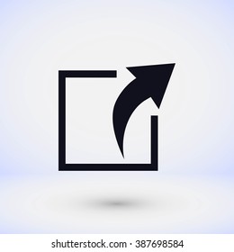 Action sign icon