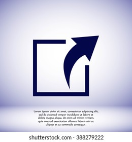Action sign icon