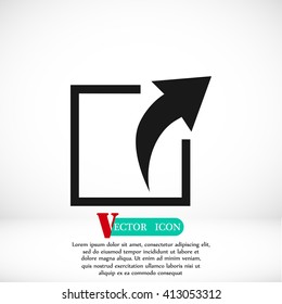 Action sign icon
