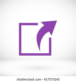 Action sign icon