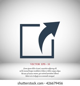 Action sign icon