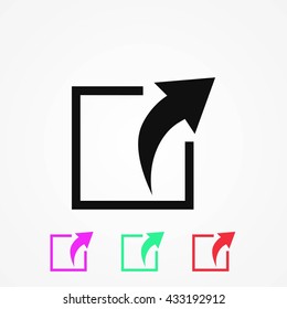 Action sign icon