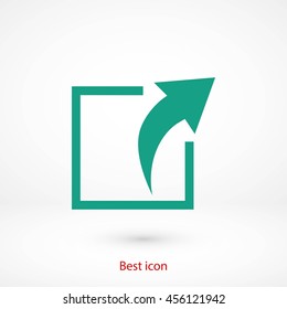 Action sign icon