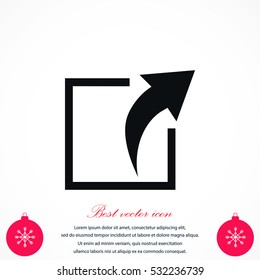 Action sign icon, flat design best vector icon