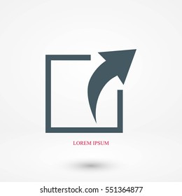 Action sign icon, flat design best vector icon