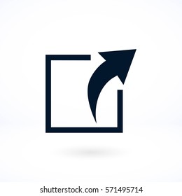 Action sign icon, flat design best vector icon