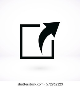 Action sign icon, flat design best vector icon