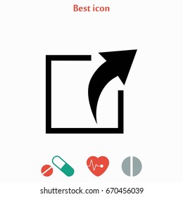 Action sign icon, flat design best vector icon