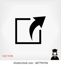 Action sign icon, flat design best vector icon