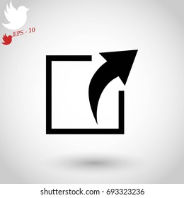 Action sign icon, flat design best vector icon