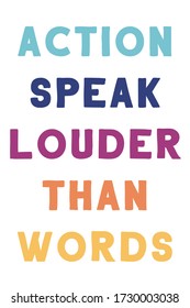 147 Actions speak louder than words Stock Illustrations, Images ...