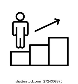 Ilustración vectorial de iconos de esquema de paso de acción
