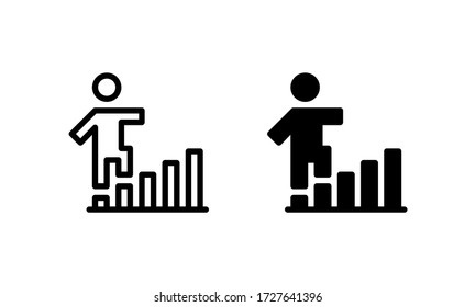 Acción para el icono de planeación de destino, logotipo, vector
