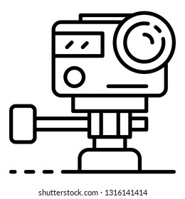 Action underwater camera icon. Outline action underwater camera vector icon for web design isolated on white background