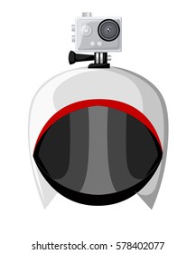 Action  vector camera iconsset flat style Realistic vector illustration. 