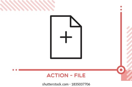 Action Vector Icon File Add