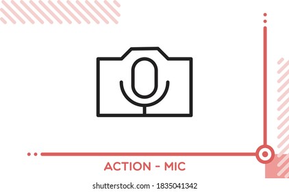 Action Vector Icon Mic Folder
