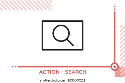 Action Vector Icon Search Engine