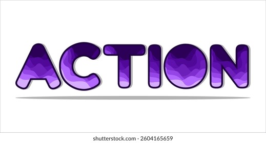 action word art typography illustration vector. eps file