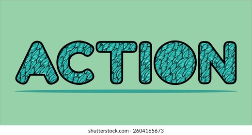 action word art typography illustration vector. eps file