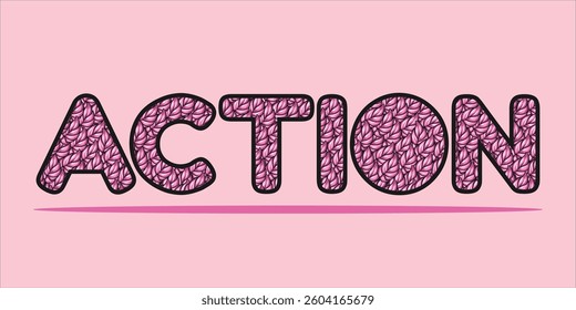 action word art typography illustration vector. eps file
