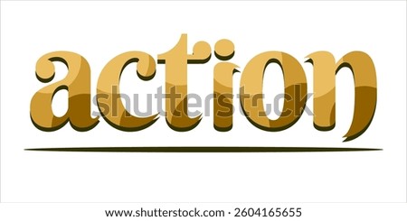 action word art typography illustration vector. eps file