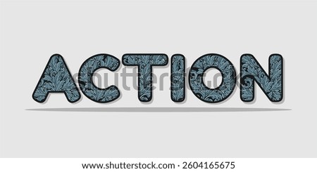 action word art typography illustration vector. eps file