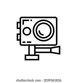 Action-Camera Silhouette Icon On White Background