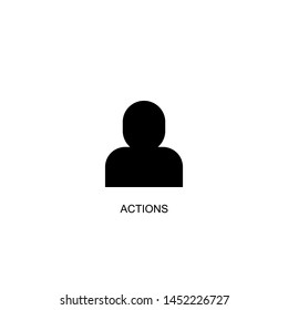 actions icon vector black design