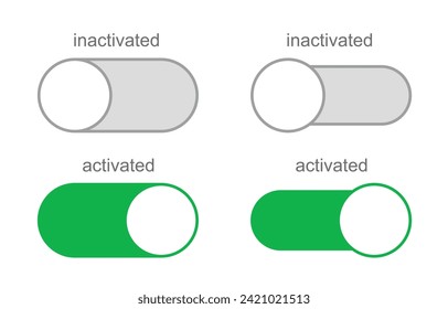 Activate Button Icon in flat shape, vector illustration isolated, eps