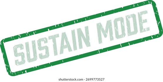 Aktivieren Sie umweltbewussten Betrieb und Umweltverantwortung mit diesem auffälligen "Sustain Mode" grünen Gummistempel Design.