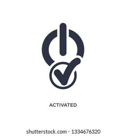 activated icon. Simple element illustration from user interface concept. activated editable symbol design on white background. Can be use for web and mobile.