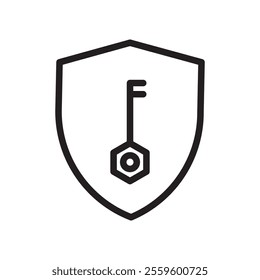 Activation code icon Thin line art collection
