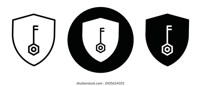 Activation code outline icon collection or set. Activation code Thin vector line art