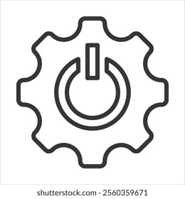 Activation Energies Outline Icon Vector Illustration