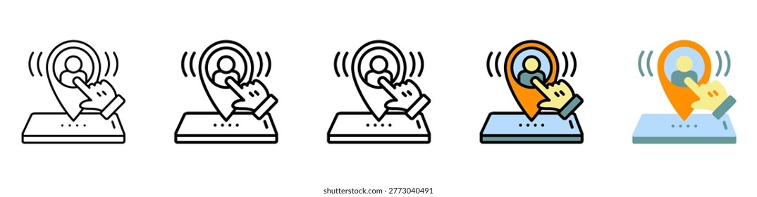 Activation Icon With Differences and Colors Style Illustration