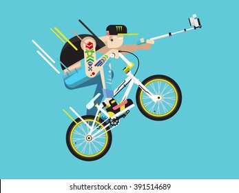 Active bicyclist character