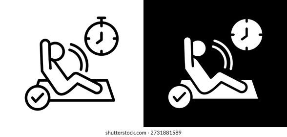 Active Body Icon Ilustración vectorial negro blanco