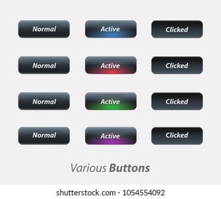 Active Button Nonactiv Button Ui Ux Stock Vector (Royalty Free ...