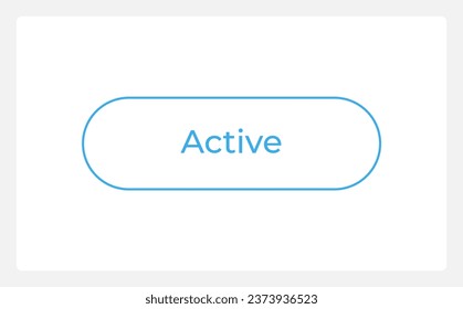 Active button state UI element template. Editable isolated vector dashboard component. Flat user interface. Visual data presentation. Web design widget for mobile application with light theme