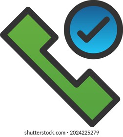 Active Call Filled Gradient Vector Icon Design
