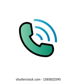 Active call icon isolated on white background