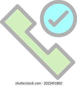Active Call Line Filled Light Vector Icon Design
