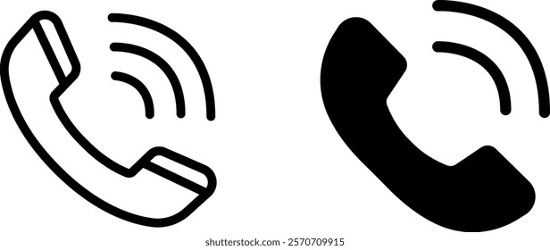 "Active Call Vector Icon Set: Modern and Interactive Designs for Communication, Technology, and Mobile Projects"