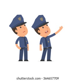 Active Character Officer making presentation of new services to the customer. Poses for interaction with other characters from this series