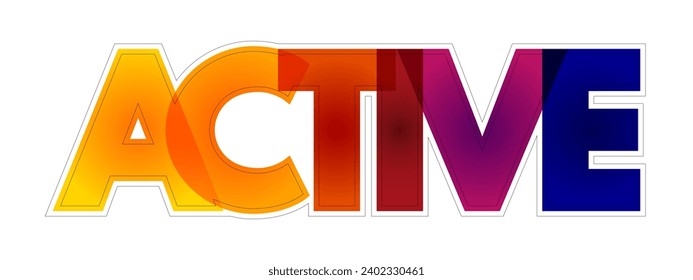 Active colorful text quote, concept background