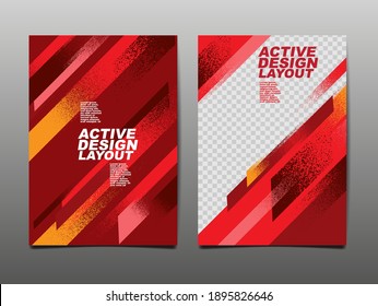 Active design Layout ,template Design, Sport Background, Dynamic Poster, Brush Speed Banner, Vector Illustration.