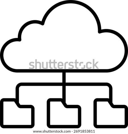 Active Directory vector design for secure network management, user authentication, and IT administration concept illustration. Line Icon