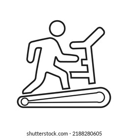 Active, exercise, fitness outline icon. Line art vector.
