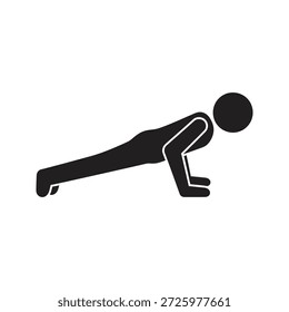 Aktive Fitness-Ikone tun Push-up Boden Übung für Muskelaufbau Brust Training und Sport Stärke Fitness-Studio Aktivität